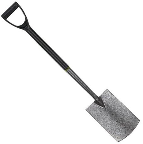 AAMEN Heavy duty Garden Spade - Garden Tools Outdoor digging Border Spades, Gardening Accessories, Carbon steel Hand Spades With Durable Plastic D-Handle, Gardening Tools - Grey Spade