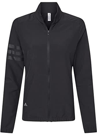 adidas Womens 3-Stripes Full-Zip Jacket, S, Black