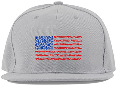Maikomanija USA Flagge Waffen Baumwolle Flaches Visier Fullcap Baseball Cap Trucker Hut Unisex Sport Atmungsaktiv, grau, One size