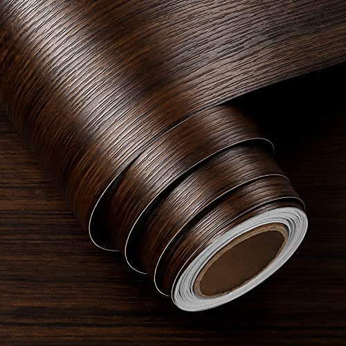 FunStick 40CM×12M Klebefolie Möbel Holzoptik Eiche Möbelfolie Selbstklebend Holzoptik Verdickte Vinyl Folie für Möbel Holzmaserung Klebefolie für Türen Arbeitsplatte Küchenschranke