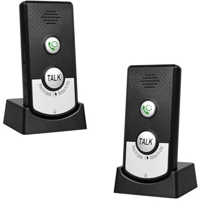Pumwoy Voice Intercom Doorbell 1000 M, Wireless Intercom System, Wireless Voice Intercom Wireless Intercomunicador, 2 Way Water Proof Wireless Intercom Unit for Family, Elderly, Office