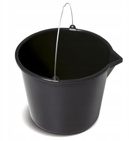 Construction Bucket Mortar Bucket 20 L with Spout Bucket Cleaning Bucket Water Bucket Concrete Bucket with Scale Masonry Bucket Masonry Bucket Pack of 5