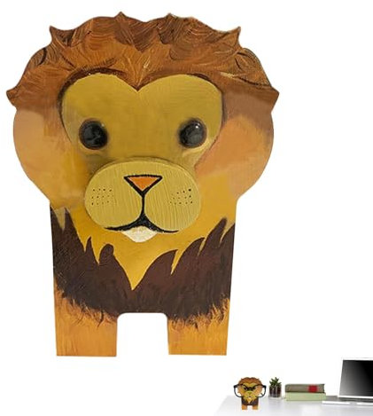 Fukamou Tier-Brillenhalter, Tier-Brillenständer | Handgefertigter Brillenhalter Aus - Brillenhalter, Tier-Löwe-Kuh-Brillenständer, Heimdekoration, Geschenk Für Schreibtisch, Nachttisch