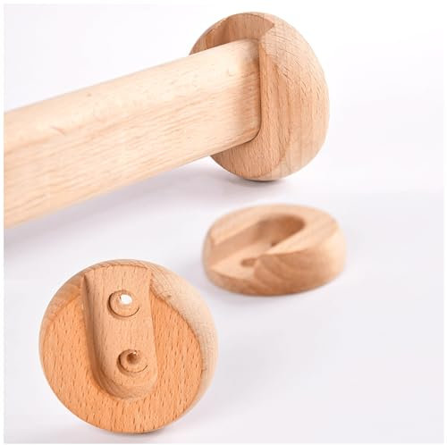Kleiderstange Schrank Massivholz Kleiderschränke Stange Schrankstange Kleiderbügelstangen, Ovale Garderobenstangen Mit Endkappen Und Schrauben, Stangen Zum Aufhängen Von Kleidung ( Size : 77cm/30.3in