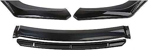 Auto Frontspoiler für BMW E39 E46 E53 E90 E92 E93, Frontstoßstange Splitter Lip Body Kit Splitter Antikollision Front Spoiler Lippe ABS,A-Black