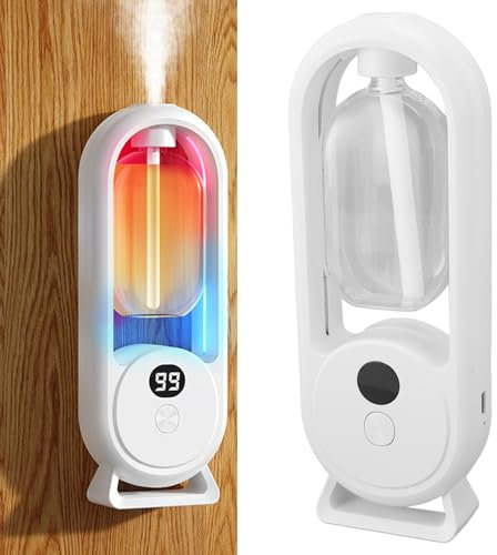 Wall Mounted Essential Oil Diffuser,Wall Mounted Essential Oil Diffuser 3 Power Level 360° Surround Spray, Battery Life with LCD Display