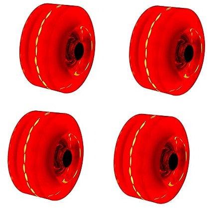 KITANDOVE 4stücke Leuchtende Rollschuhräder Für Quad-Skates Hochwertige Pu-räder Für Anfänger Und Geeignet Für Innen Und Außenbereich Installieren Widerstandsfähig Gegen Abnutzung