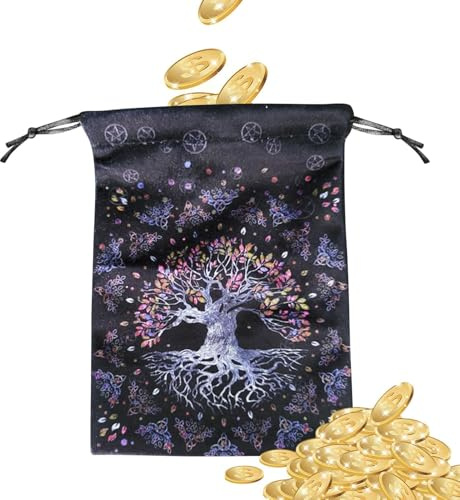 Tarotkortspåse – liten smyckepåse, tarotpåsar med månfas