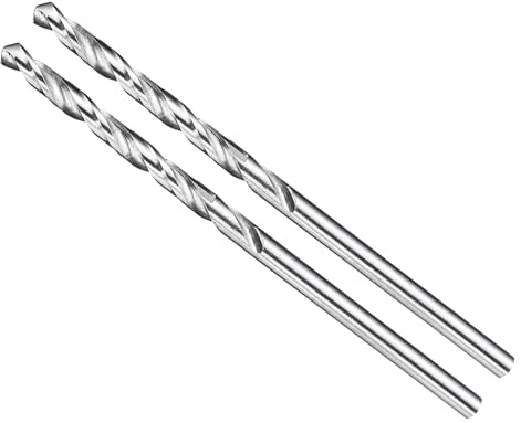 METALLIXITY Brocas (2mm) 2Pcs, Acero de Alta Velocidad 4241 Vástago Recto Sin Recubrimiento (Brillante) 118° para Madera Plástico Hierro Cobre Aluminio Metal Blando de Baja Dureza