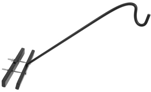 TOYANDONA Support De Mangeoire À Oiseaux pour Balustrade : Crochet De Terrasse en Acier De 43 cm – Support Pivotant Résistant Aux Intempéries Et Robuste pour Suspendre Paniers De Fleurs Et