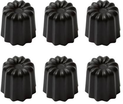 Set di 6 stampi in lega di alluminio Canneles Bakewares per torte e pasticcini piccoli muffin per feste e corsi di cottura