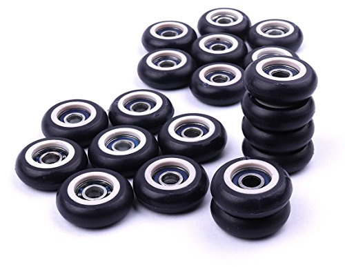 ATOPLEE 20pcs Roller Ball Bearing 5 * 23 * 7.5mm Black high-carbon steel rubber-coated pulley bearing Wheel