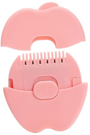 SMASOLO Peigne Tondeuse à Cheveux Double Lame Taille Mini Rose Sécurisé Garçon et Filles Bébé Coupe Frange Portatif Soin Cheveux Délicats