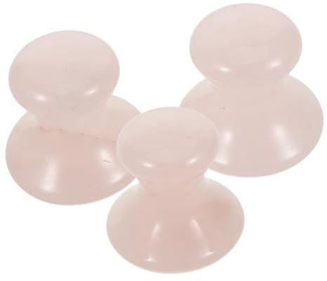 Veemoon 3stücke Jade-gesichtsroller mit Kristall-gua-sha-pilzstein für Gesichtsmassage Gua-sha-gesichtsschaber und Massagestein zum Kühlen für Spa und Tägliche Hautpflege