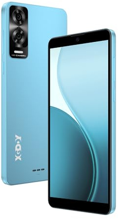 Xgody X33 Teléfono Móvil, Android 15 Go Octa-Core Smartphone con Pantalla de 6'', Batería 3500mAh, 4G Dual SIM, 3GB+32GB 128GB Ampliable, Cámara 8MP+5MP, Face ID, GPS (Azul)