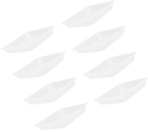 CIYODO 8 Stück Quadratische Kunststoff Blumentopfuntersetzer Dicke Tropfschalen für Zimmerpflanzen Transparent Stabil und Wasserfest