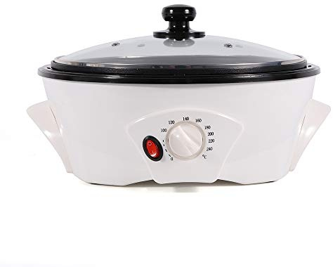 Kaffeebohnen-Backmaschine, 1200 W Elektrische Kaffeeröstmaschine 500g Kaffeeröst Maschine mit 0-240°C Temperatureinstellung, Stir Bar, Glasabdeckung für Cafés, Familien, Clubs