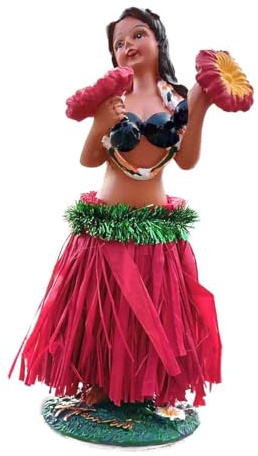 Hang Loose Wackel Hula Figur Tiki Mädchen Wackelfigur Wackeldackel Aloha Hawaii (11,5cm)