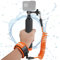 Action Cam Rutschfester Schwimmender Handgriff Floating Hand Grip Handler Selfie Stick mit Stahlkern Sicherheitsband für GoPro Insta360 Akaso Unterwasserkamera Tauchen Schnorcheln Surfen Kajakfahren
