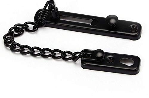 Edelstahl Sicherheits Türkette Türsicherung Sicherheitskette Front Tür Kette Schwarz