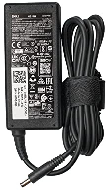 Dell Genuine Original INSPIRON 15 5593, 15 5594 Inspiron 5551 5552 5555 5558 5559 5570 5565 5567 5568 2-In-1 5575 5578 2-In-1 Laptop 65W Power Adapter Charger 450-AECO 43NY4 MGJN9 G6J41 UK Cable
