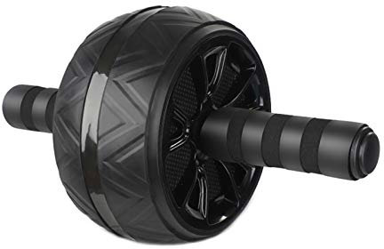 Livecitys Bauchroller Rad Bauchtrainer Rutschfest Leise Unisex Training Roller Rad für Abdominal Core Training Full Black