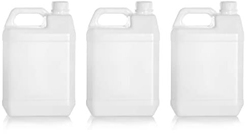 Set de 3 Garrafas de Plástico Alimentario, Bidones de Agua, Tanque Agua, Jarra con plástico 5 litros 26 x 19 x 14 cm