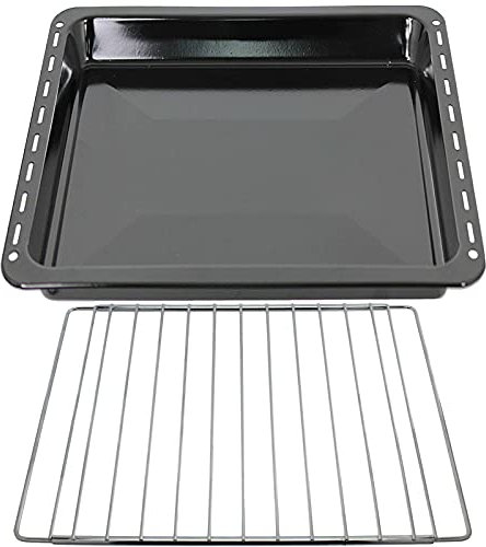 SPARES2GO Roasting Pan Baking Tray + Extendable Adjustable Shelf Compatible with AGA Oven Cooker