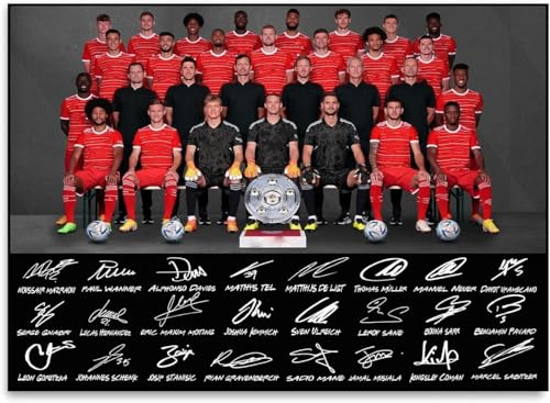 Bayern Saison 2022/23 signiertes Poster A4