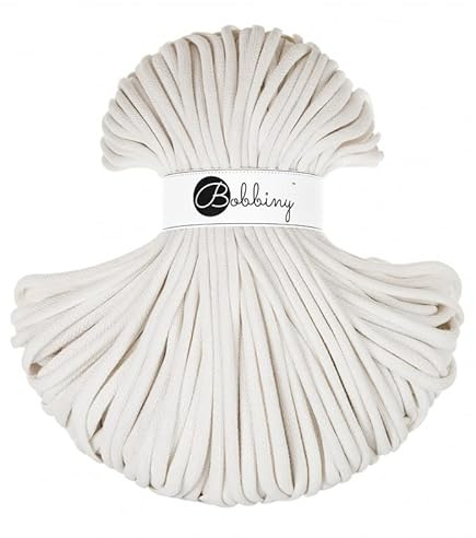 Bobbiny Jumbo 9 mm Rope-Garn 100 m Kordel (Off White)