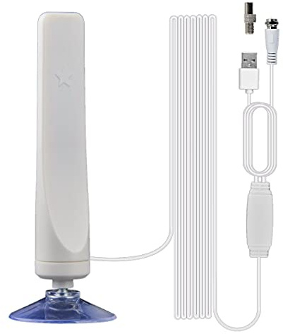 Wlauqueta Indoor Digital HDTV Antenna TV 50 Miles Range Radius Amplifier DVB-T2 Clear Satellite Dish Signal Receiver Aerial