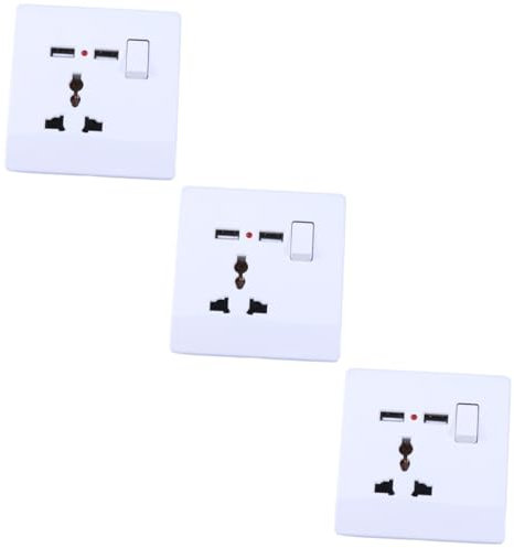 Uonlytech 3 Stücke/off Steckdose Ladegerät U Ladegerät 3 Steckdose Dual Usb Für Handys Tablets Kameras