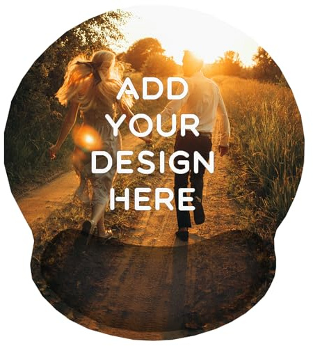 Benutzerdefiniertes Mauspad mit Handgelenkstütze, ergonomisches personalisiertes Mauspad, fügen Sie personalisiertes Foto und Text hinzu, rutschfeste Unterseite, Komfort-Gelkissen für Büro und Gaming