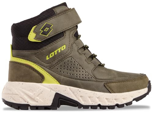 Lotto Unisex Kinder Alderton Mid K Halblange Stiefel, Olive Lime, 35 EU