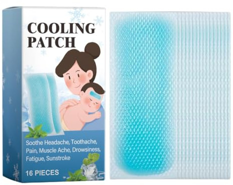 Kylplåster för barn, feberplåster för barn - 16 ark plåster för feber - Feber Physical Cooling Cooling Gel Plåster Milda Lindrar snabbt feber