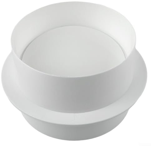 Eawfgtuw Valvola di controllo della ventilazione in PVC, valvole di non ritorno dell'acqua da 80 mm a 200 mm, impedisce l'irrigazione inversa nel tubo rotondo per bagno e cucina, bianco (120 mm)