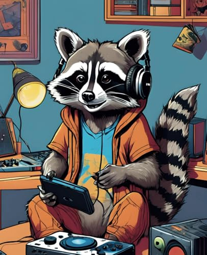 Gaming Racoon | Gamer Boy Notebook: Cute Funny Woodland Animal Notepad | Journal 110 pages, ruled, 7.5x9.25