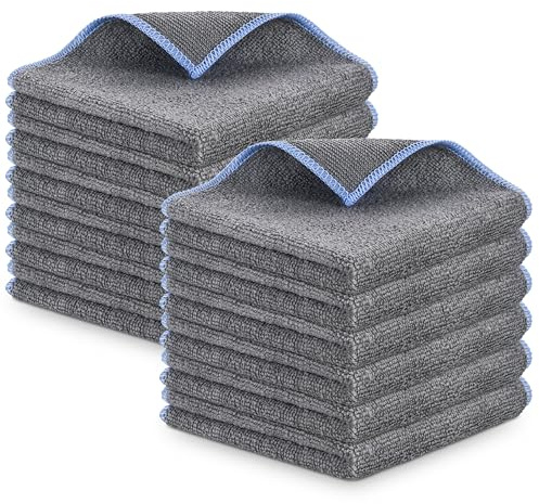 LICARGO 12x Mikrofasertücher Mit 220GSM - Extrem Saugstark und Schonend Weich - 30x30cm Allround Auto Microfasertuch - Fusselfreies Poliertuch und Trockentuch