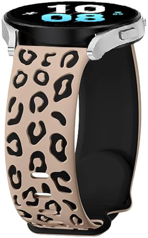 BYISYUE Leopard Replacement Band for Redmi Watch 5 Lite/Watch 5 Active, 22mm Silicone Sport Watch Strap for Samsung Galaxy Watch 46mm/Watch 3 45mm/Gear S3 Classic/S3 Frontier