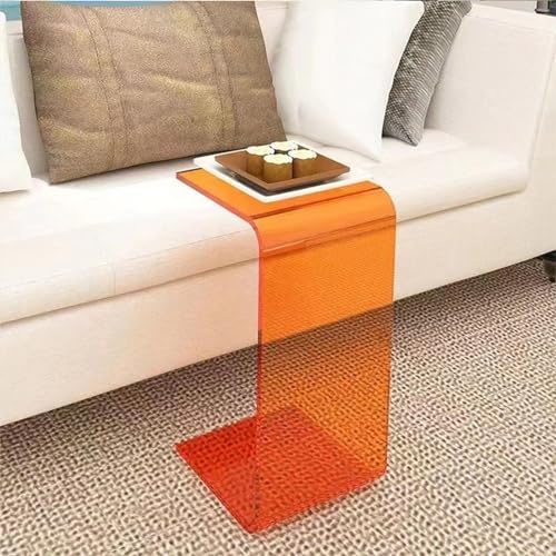 Acryl Beistelltisch, Schlafzimmer C-Form Bett Beistelltisch, Transparent Sofa Beistelltisch Nachttisch für Wohnzimmer, Schlafzimmer, Nachttisch, Terrasse und Büro