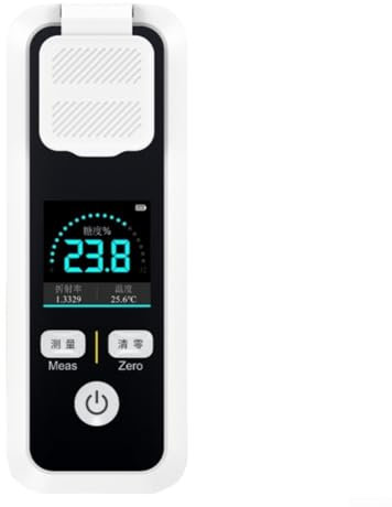 Besttoolifes Intelligentes Zuckermessgerät mit IPX6 Wasserdichtigkeit, Temperaturkompensation, Ein-Knopf-Bedienung, 1,54 Zoll IPS-HD-Farbbildschirm für Obst und Getränke, 0–32 % für BRIX-Bereich