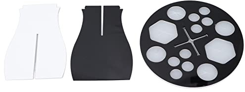 Yomiyuyr Make-up-Pinselhalter mit 14 Löchern, vielseitiger Make-up-Pinsel-Organizer zum Präsentieren und Trocknen, aus Kunststoff, Schwarz-Weiß