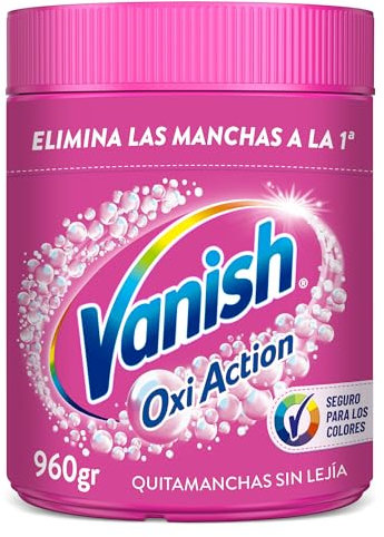 Vanish Oxi Action - Quitamanchas para Ropa Blanca y de Color, en Polvo, Sin Lejía - 960 g
