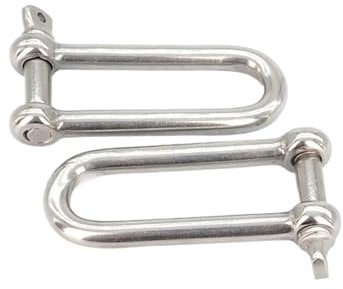 LZZYFPX Manille d'ancrage Longue et Droite en Acier Inoxydable 316 de qualité Marine, 4 à 16 mm, connecteur de câble métallique, Fixation de gréement(16mm 1PC)