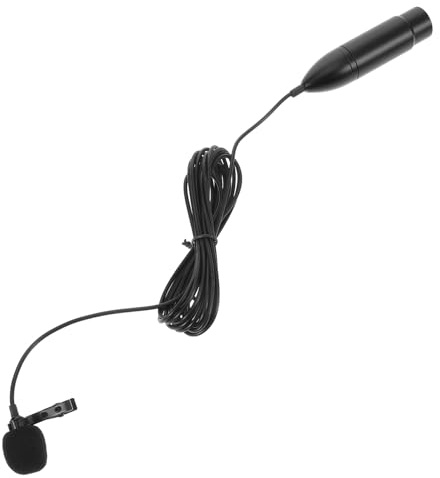 Dreipoliges Xlr Lavalier Mikrofon 48v für Liveübertragungen und Reden | Schwarz, Metall mit Schaumstoff und Kunststoff, Tragbar, Plug And Play, für Professionelle und Amateur Audiofans