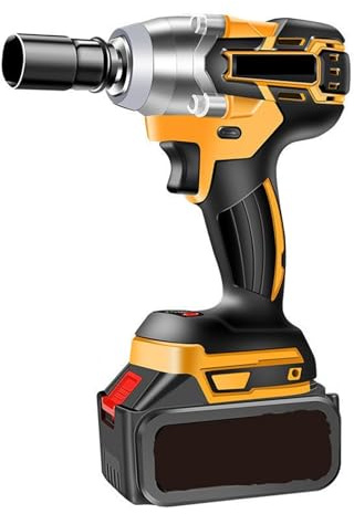 POAHNCU Electric Wrench, Cordless Brushless Impact Wrench High Torque Electric Power Tool with Socket for Scaffold Work and Car Repair,for Car Home