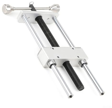 Tornillo de banco de carpintería con mordazas de sujeción de mesa para banco de cepillado, mesa de trabajo, construcción de metal con rango de abrazadera de 0 a 300 mm, acabado plateado para Ho