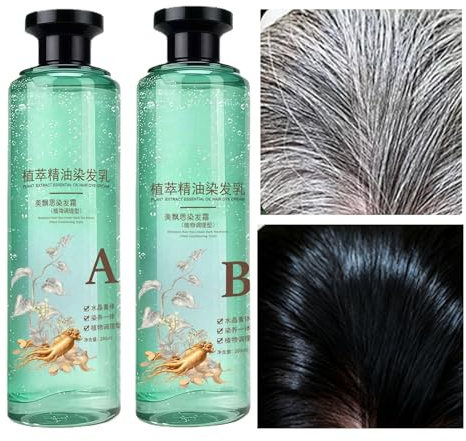 Ratpzou Teinture Capillaire Végétale | 560g Nutritive Naturelle Résistante Soin Cheveux - Crème Colorante Sans Ammoniaque,Utilisation Maison Soins Coiffage Brushing Lissage Salon Voyage