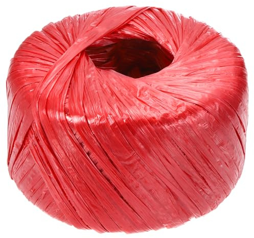 sourcing map Cuerda de plástico de nailon de poliéster, 100 m, cuerda de nailon para el hogar, hilo de polipropileno para jardinería doméstica, atar, encuadernar, manualidades, color rojo