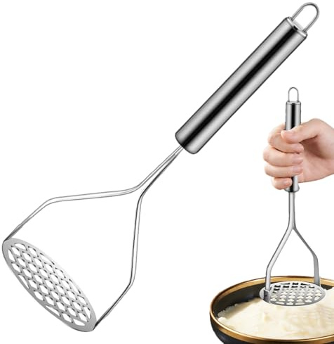 Schiacciapatate Con Fori Piccoli, Pressa Per Fango In Acciaio Inossidabile, Schiacciapatate Manuale, Strumenti Da Cucina Schiacciatori Appendibili Per Casa Ristorante Campeggio Barbecue Festa